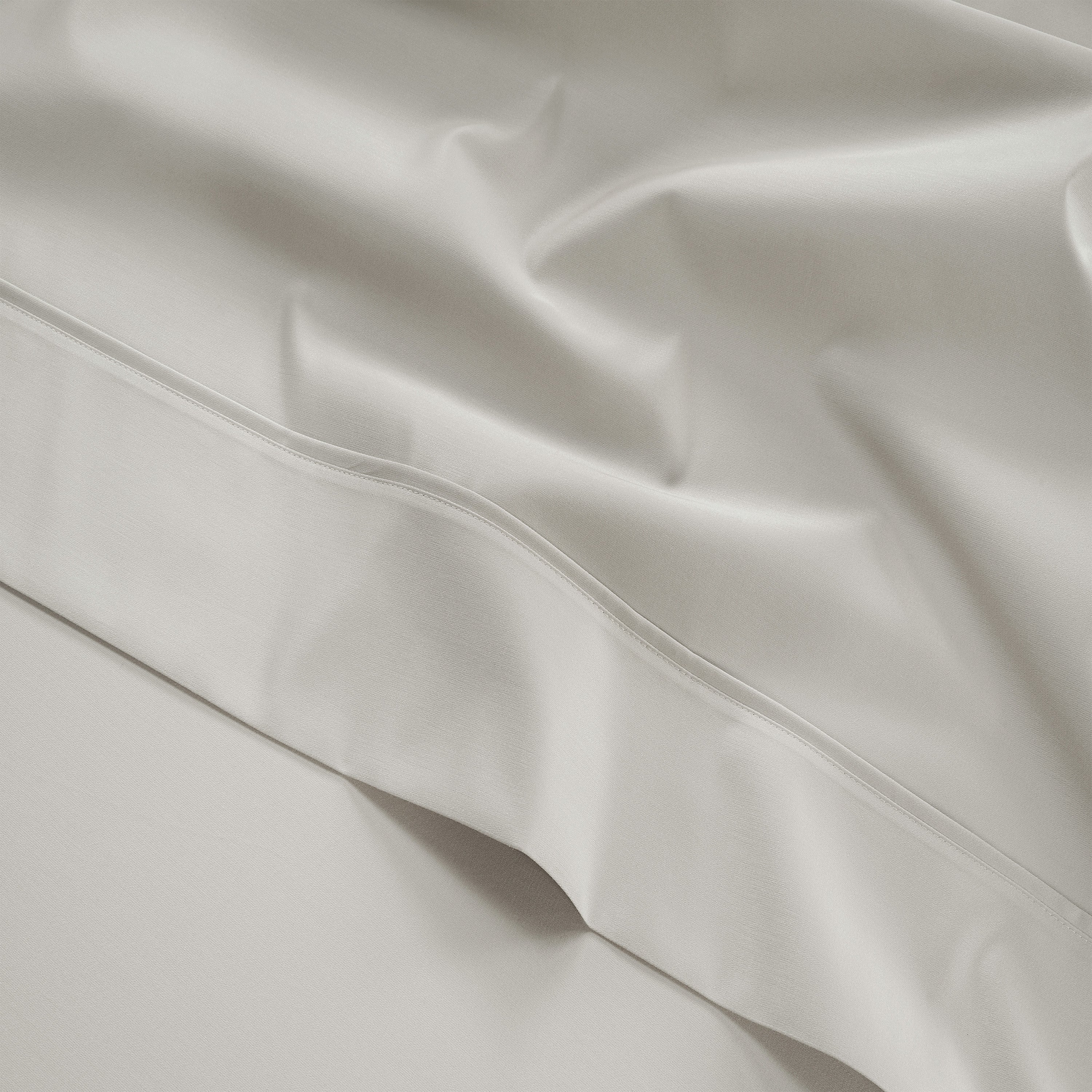 300 Thread Count Peaceful Empress Percale Flat Sheet - Oyster Mushroom