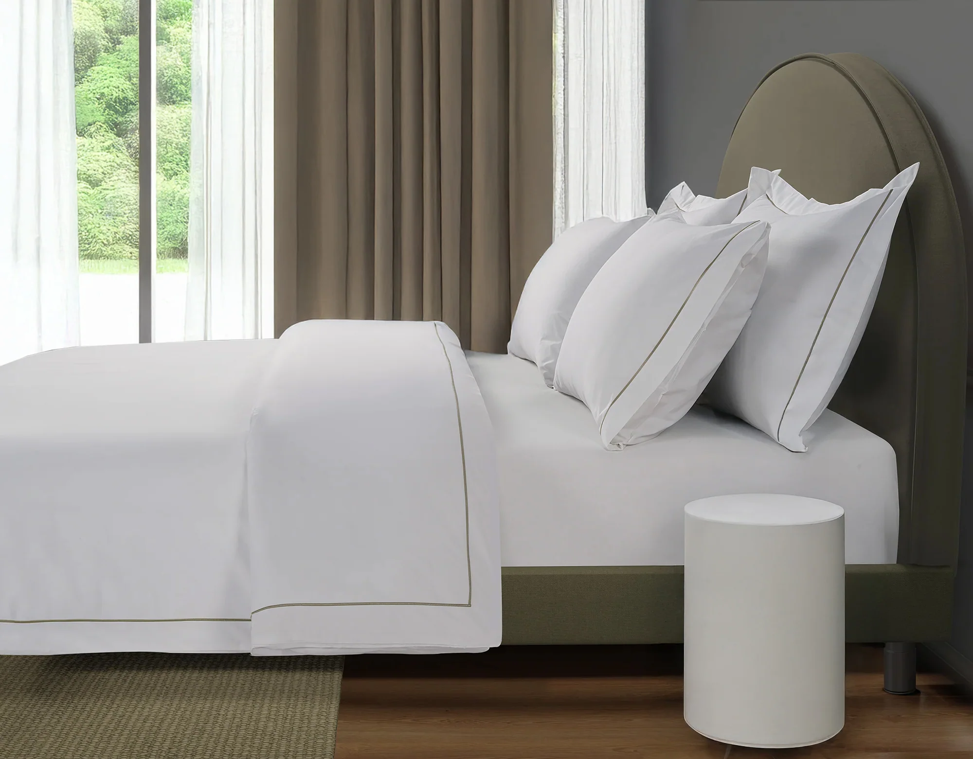 300 Thread Count Percale Oakwood Bedding Set - Mink - Image 3