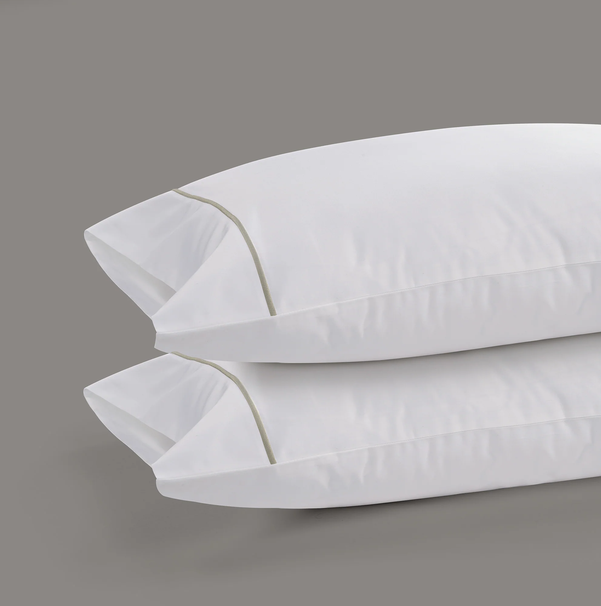 800 Thread Count Pair (2 Pillowcases) of Egyptian Cotton Cedarhurst Lux Buttery Smooth Pillowcases - Mink - Image 2