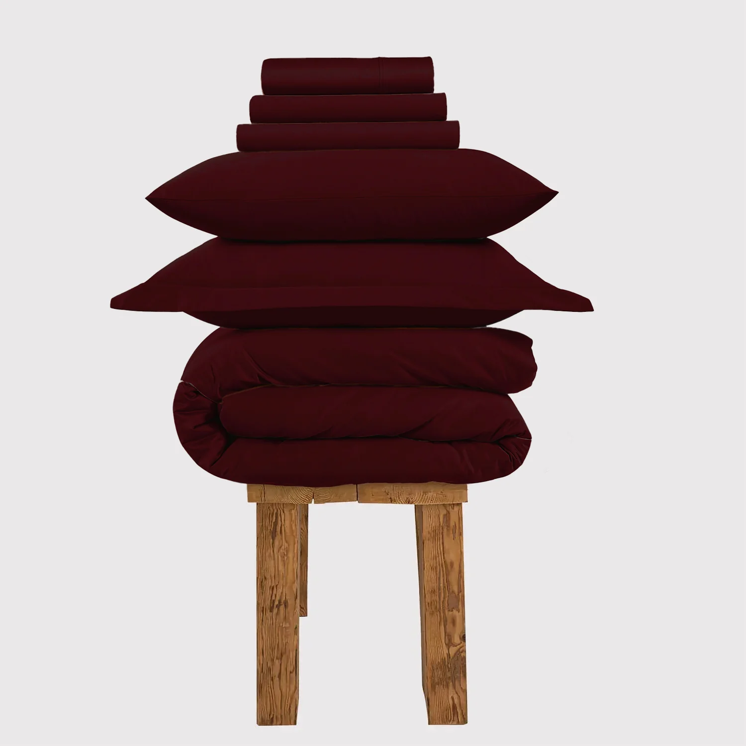 800 Thread Count Egyptian Cotton Grand Splendour Lux Buttery Smooth - Deep Burgundy