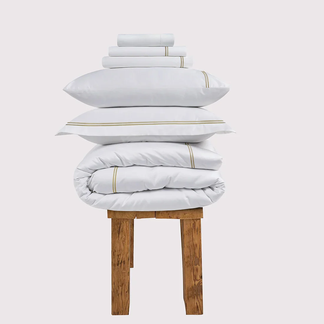 800 Thread Count Egyptian Cotton Margaret LUXE Bedding Set - Bone