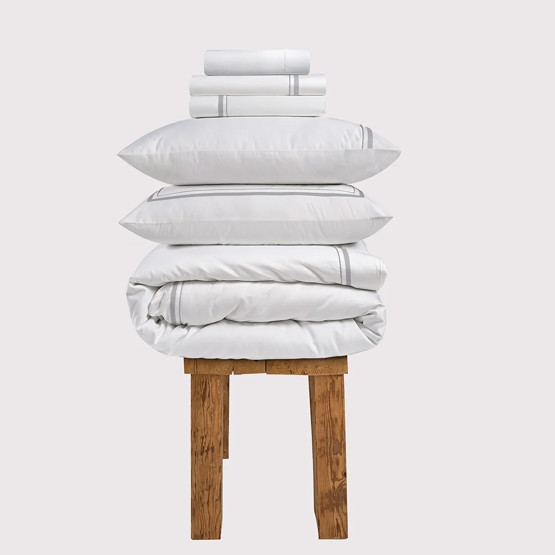 800 Thread Count Egyptian Cotton Royalton LUXE Bedding Set - Silver Dove Grey