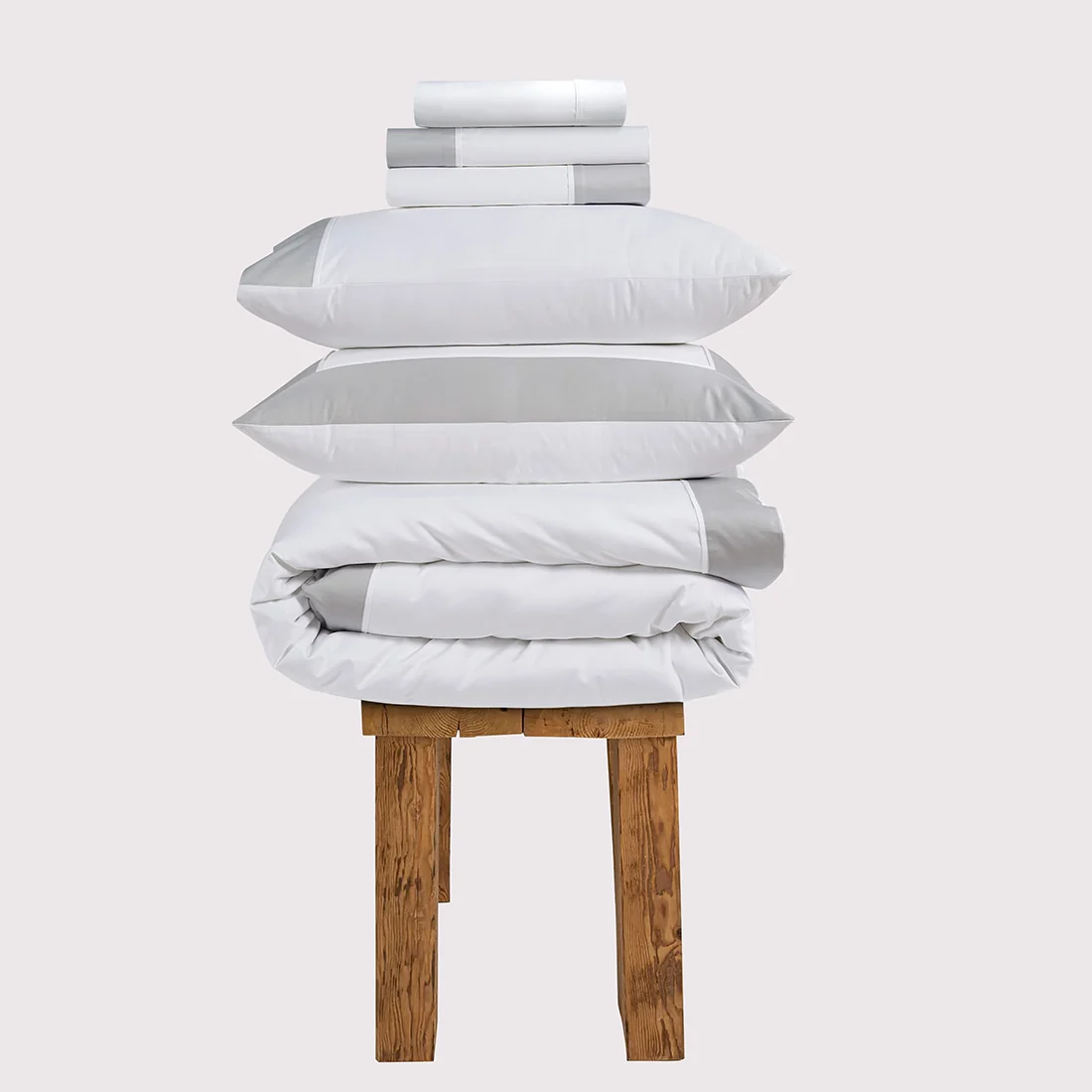 800 Thread Count Egyptian Cotton Windsor LUXE Bedding Set - Silver Dove Grey