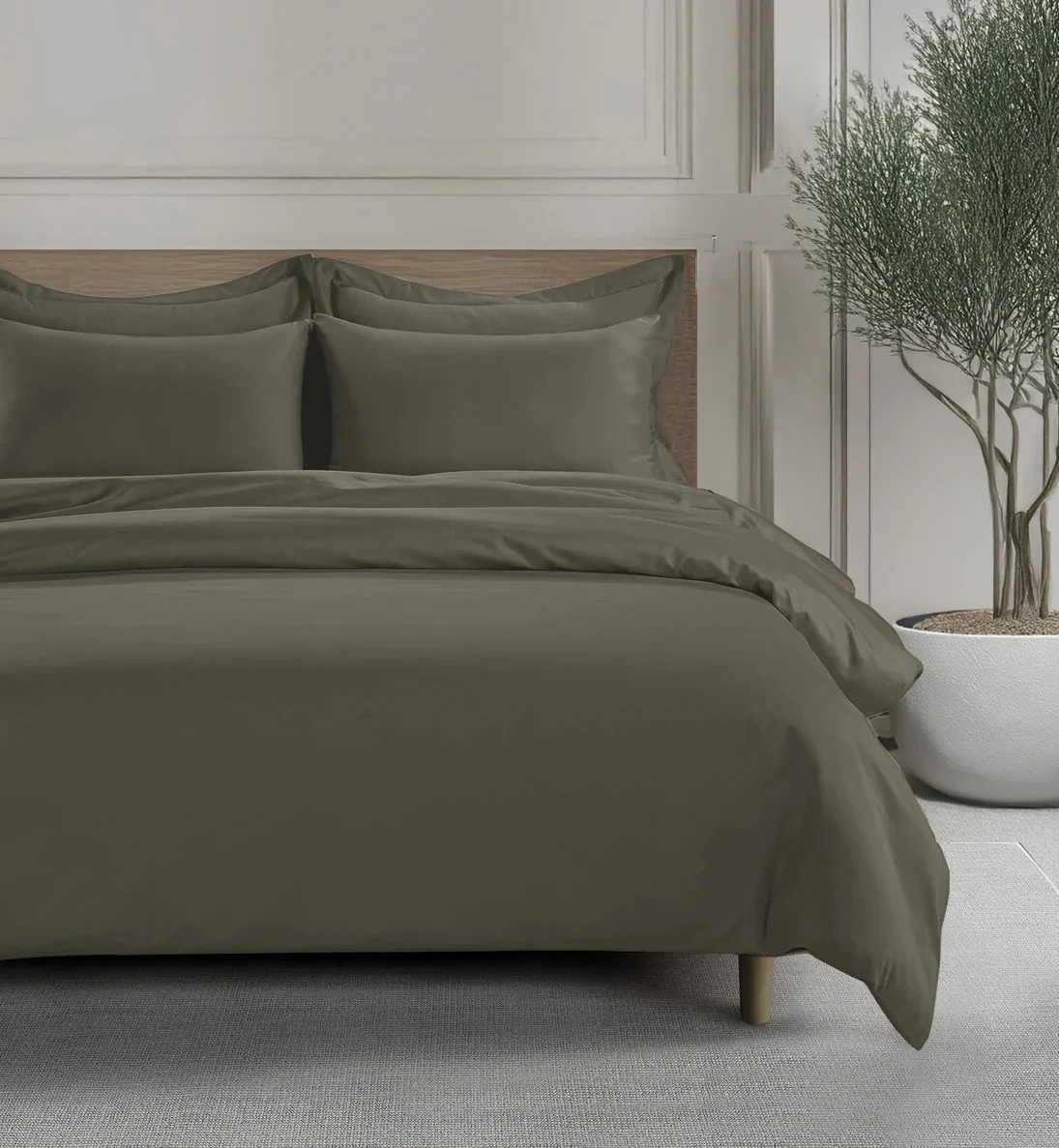 800 Thread Count Grand Splendour LUXE Bedding Set - Sage Green - Image 2