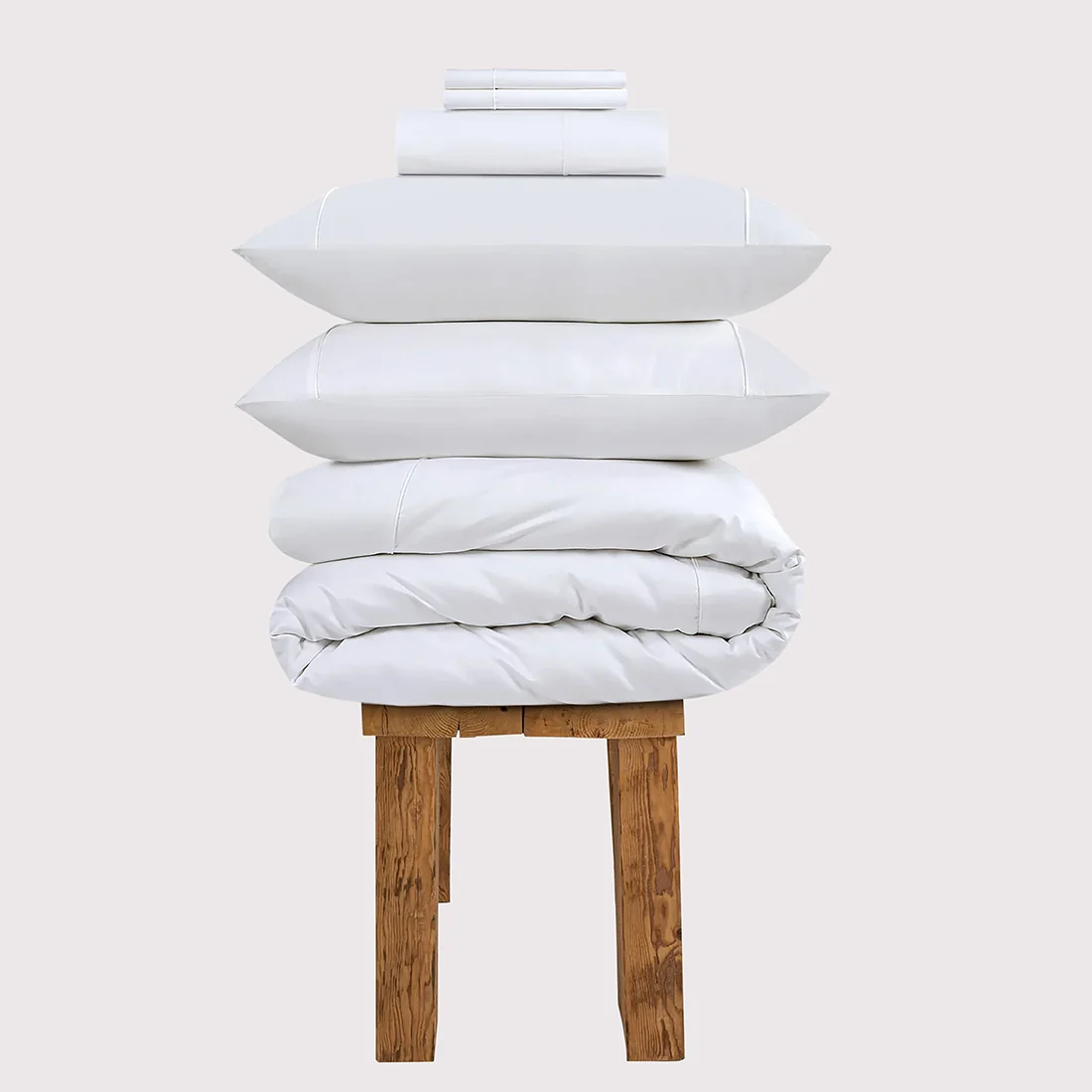 800 Thread Count Egyptian Cotton Harrogate Lux Buttery Smooth - White Bedding Set