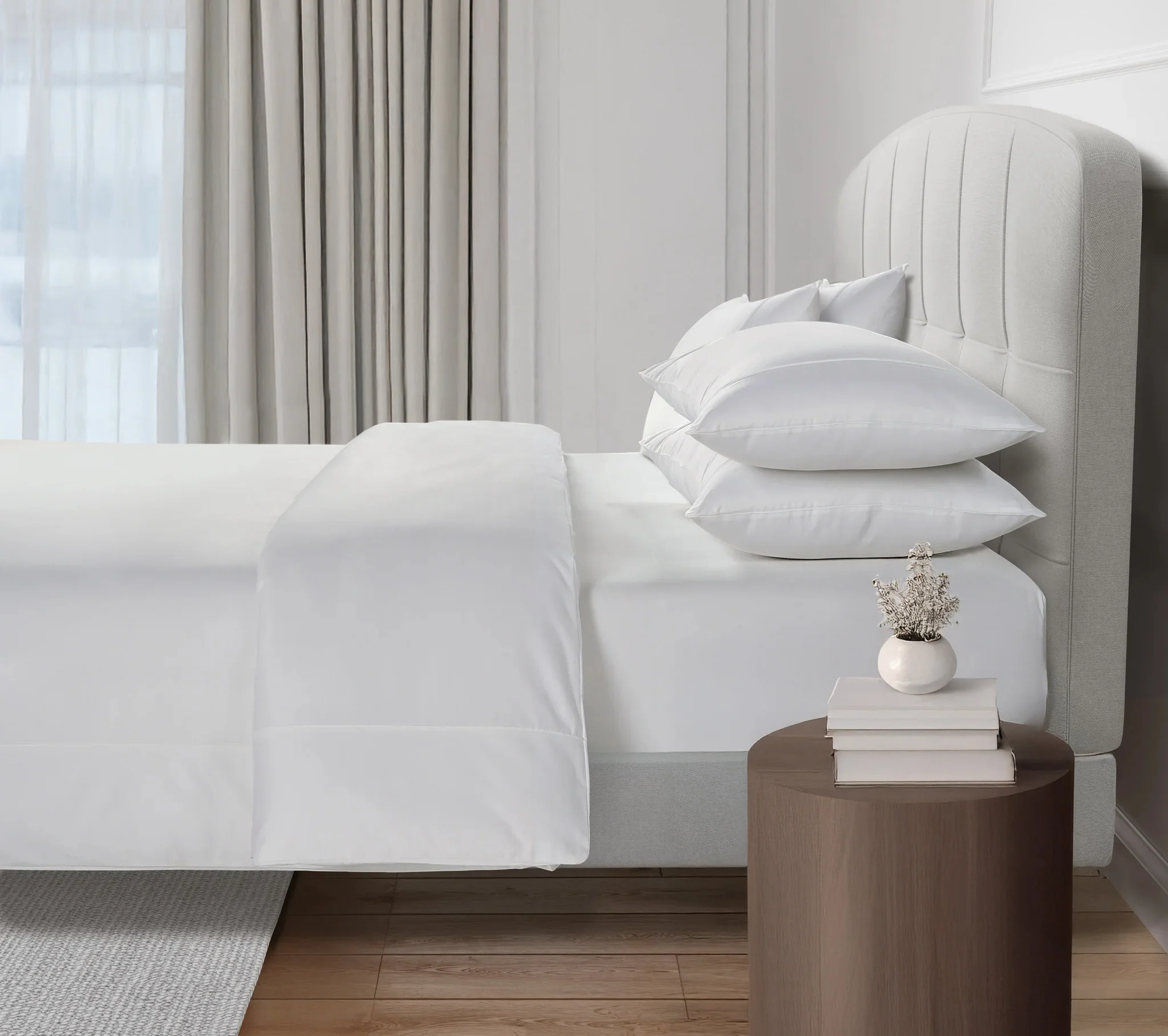800 Thread Count Egyptian Cotton Harrogate Lux Buttery Smooth - White Bedding Set - Image 2
