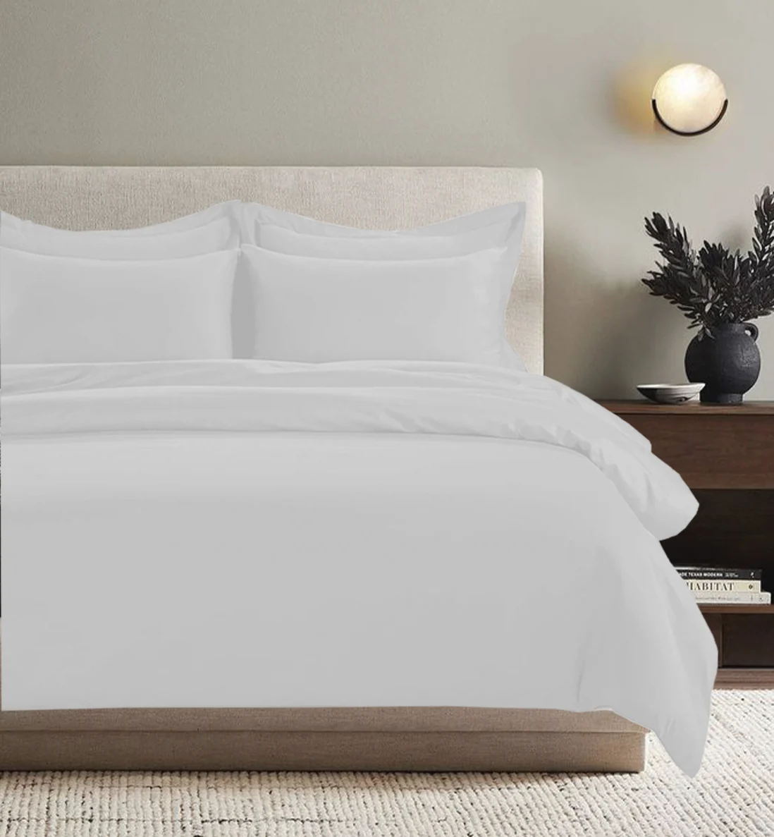All Season Egyptian Giza Bedding Set - Brilliant White - Image 3