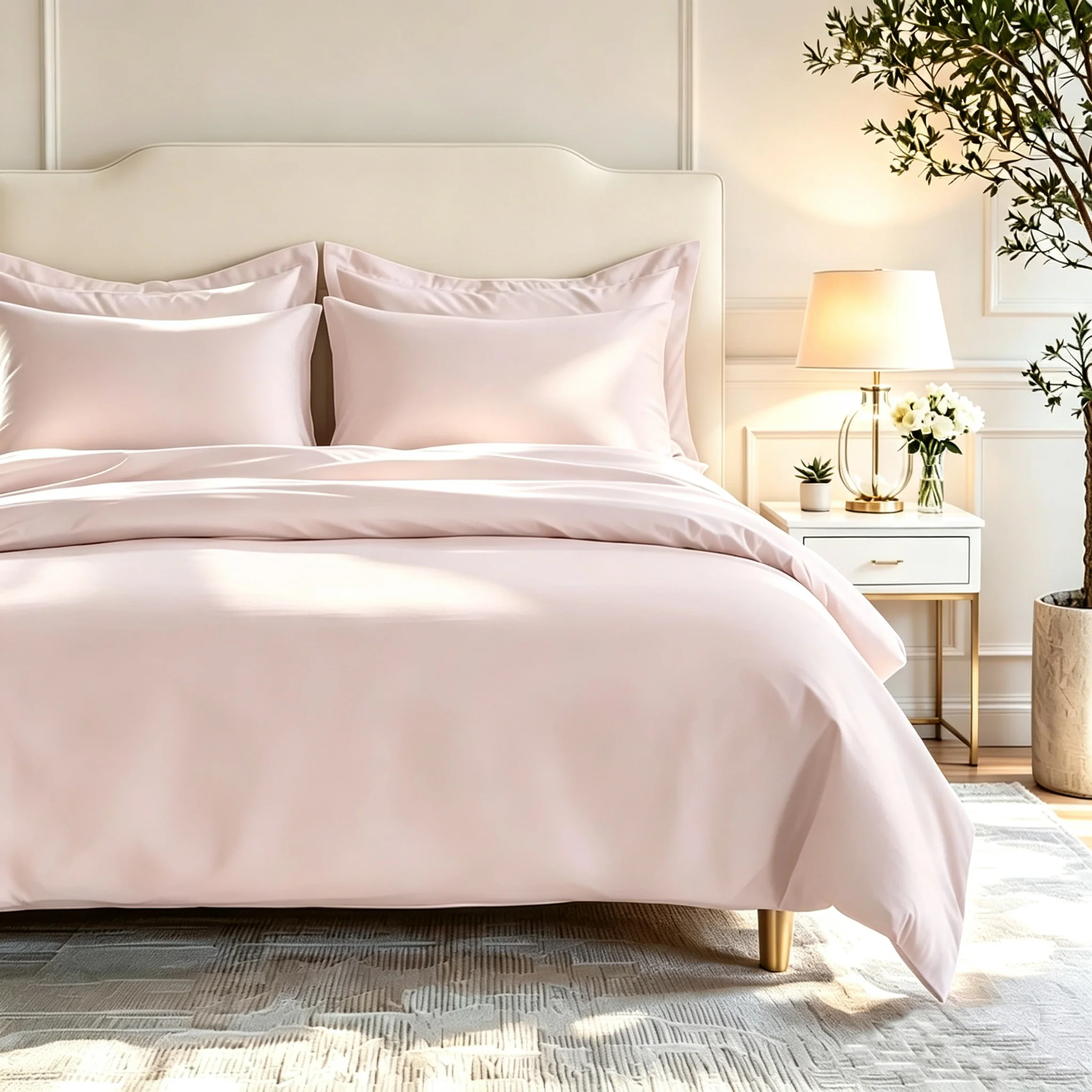 All Season 100% Egyptian Giza Duvet Cover - Petal