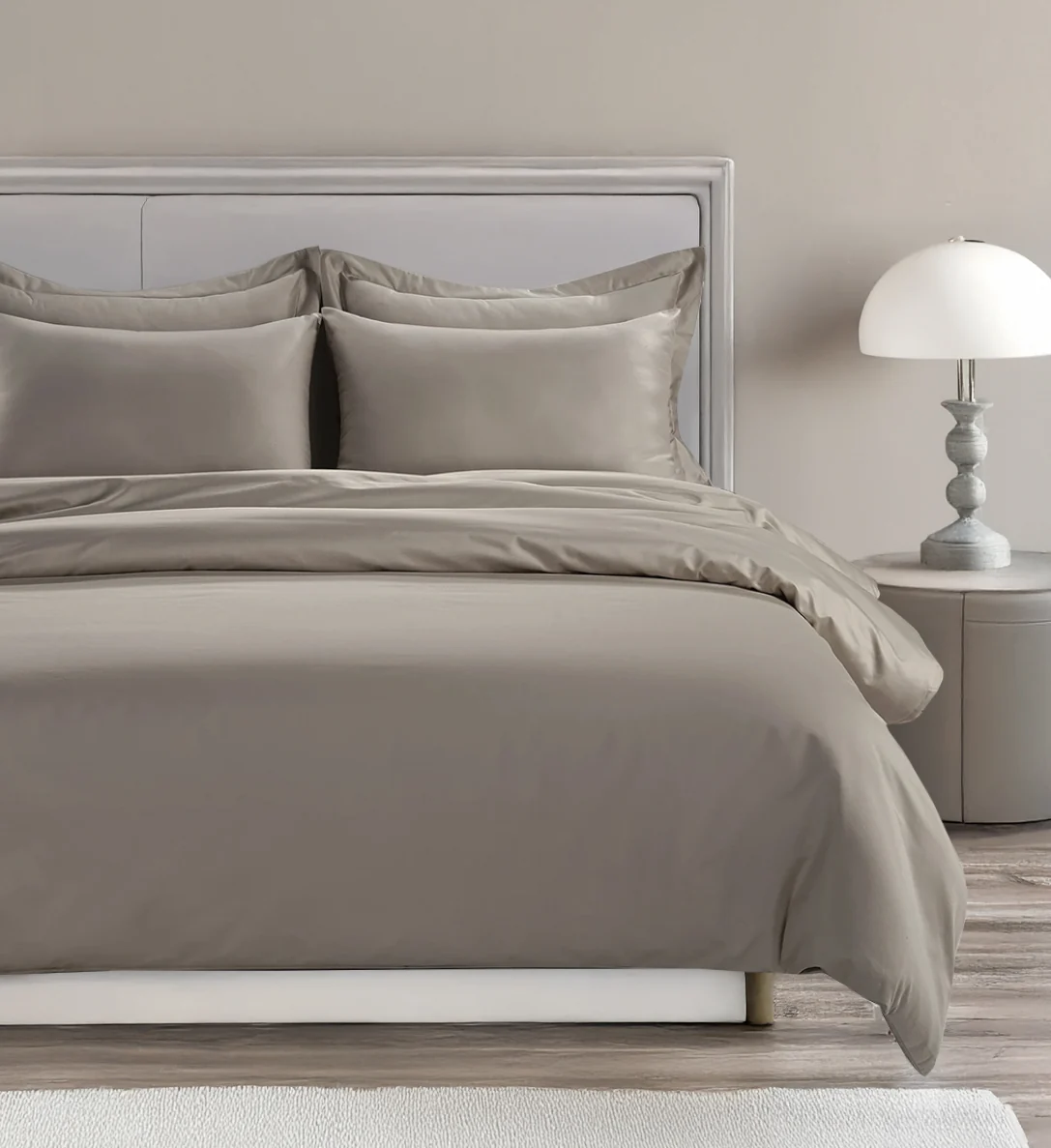 800 Thread Count Egyptian Cotton Grand Splendour Lux Buttery Smooth - Simply Taupe Bedding Set - Image 3