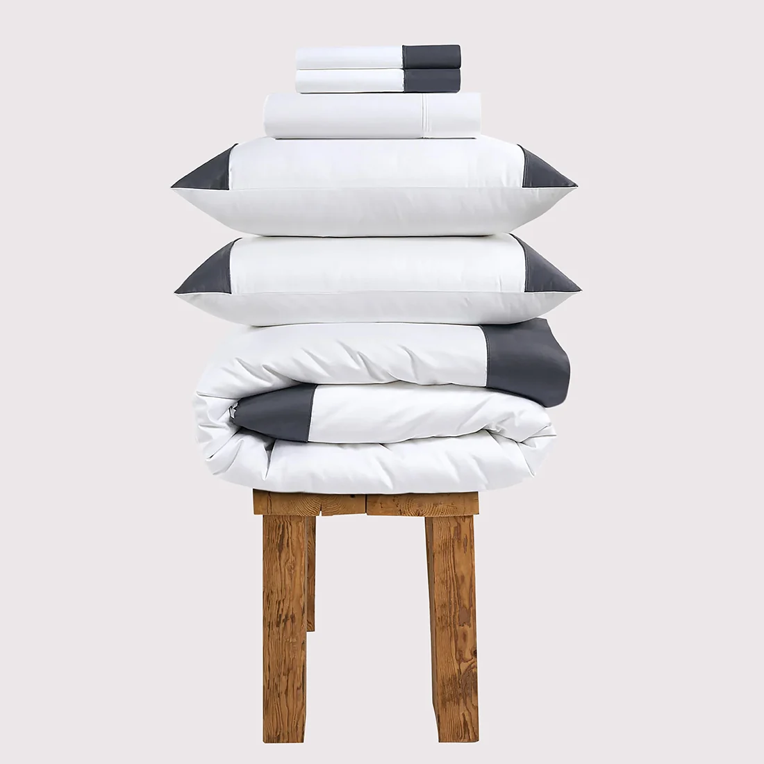 800 Thread Count Egyptian Cotton Harrogate Lux Buttery Smooth Duvet Cover - Graphite Grey Bedding Set