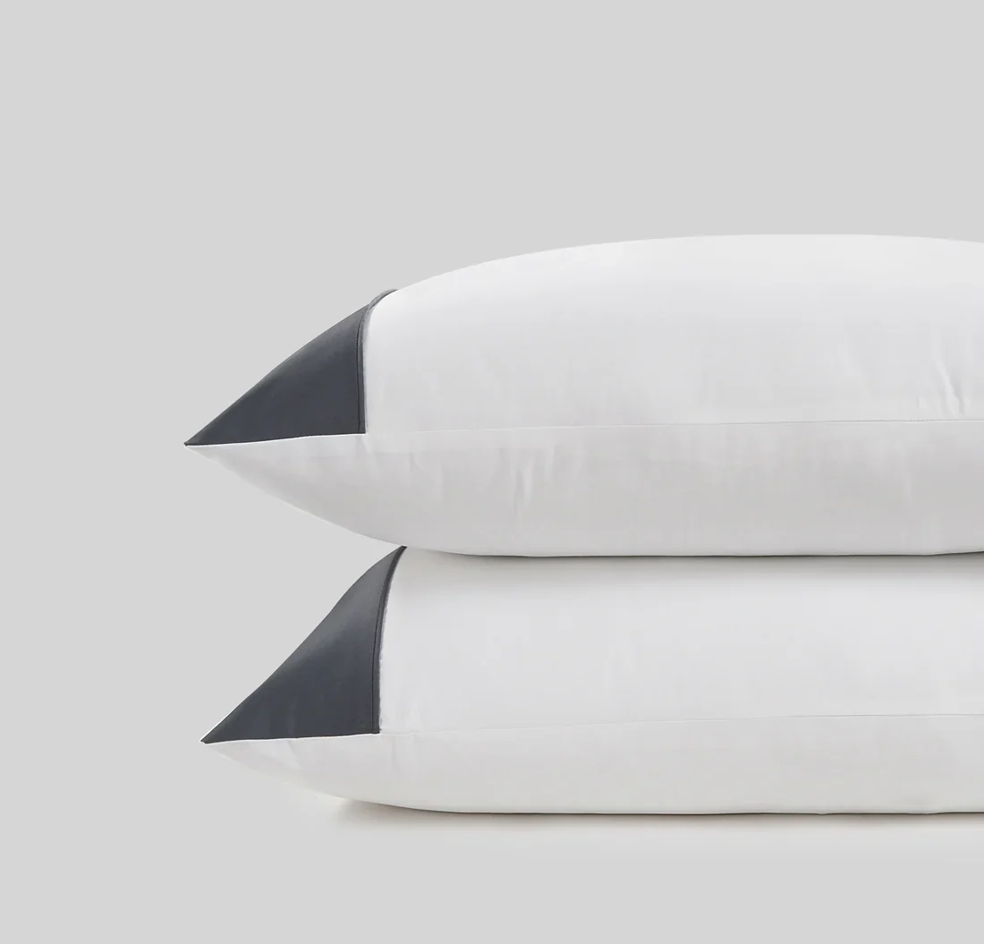 800 Thread Count Egyptian Cotton Harrogate Lux Buttery Smooth Duvet Cover - Graphite Grey Bedding Set - Image 5
