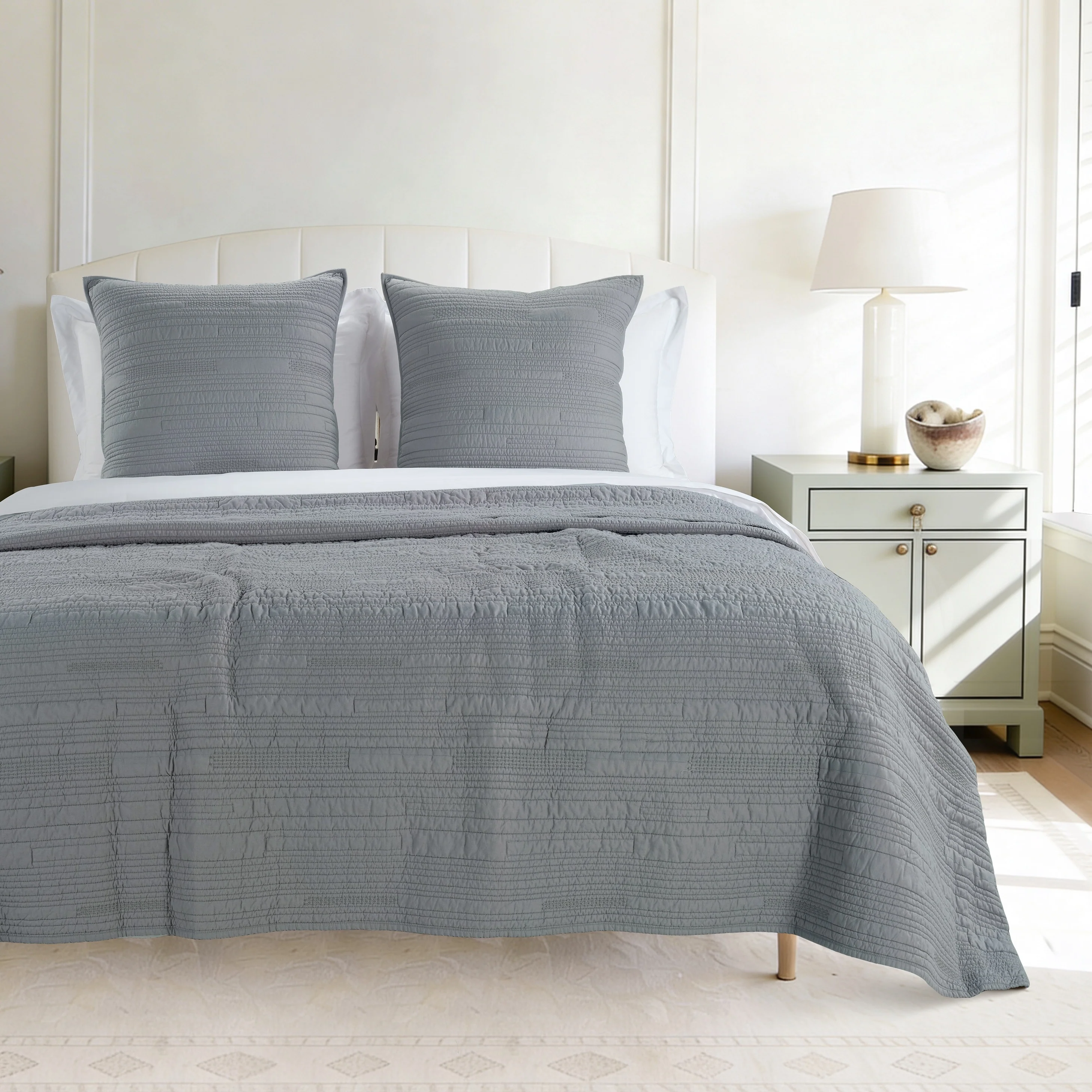 Emerson Quilt Set - Grey - Image 2