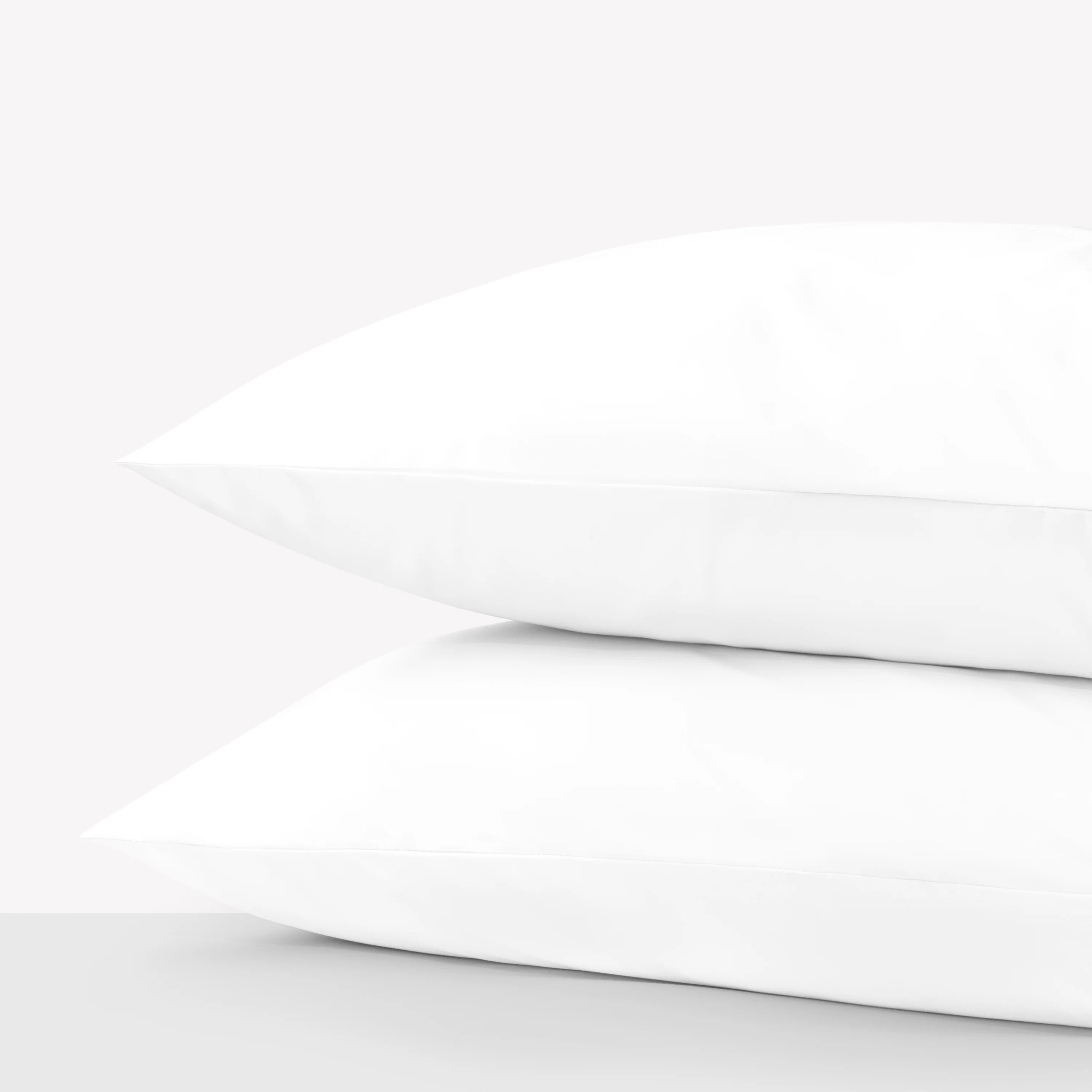 300 Thread Count Pair (2 pillowcases) of Peaceful Empress Pillowcases - Percale White