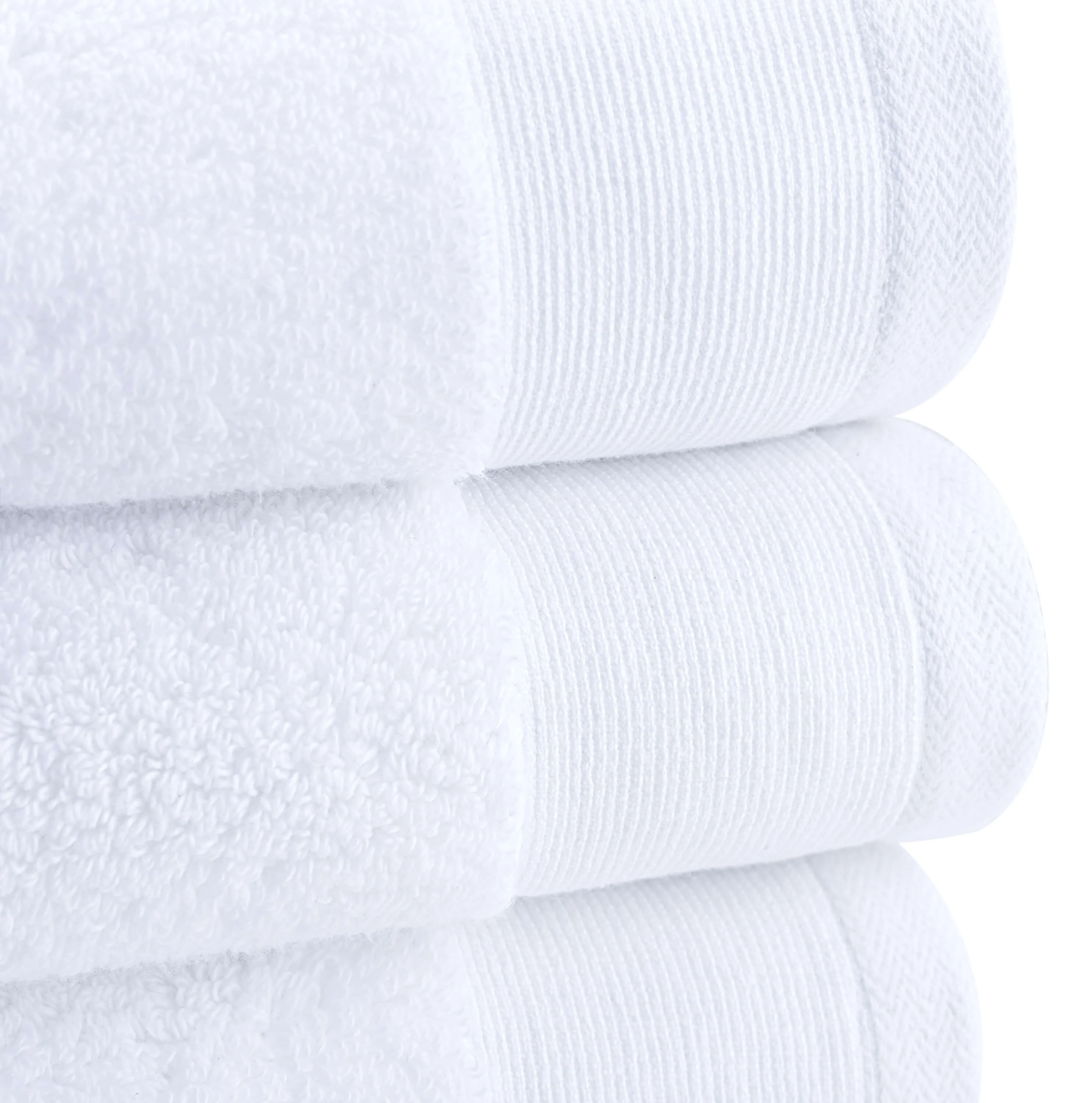 Egyptian Cotton Luxury Serenity Palace Classic Towel - White - 500GSM Zero Twist - Image 3