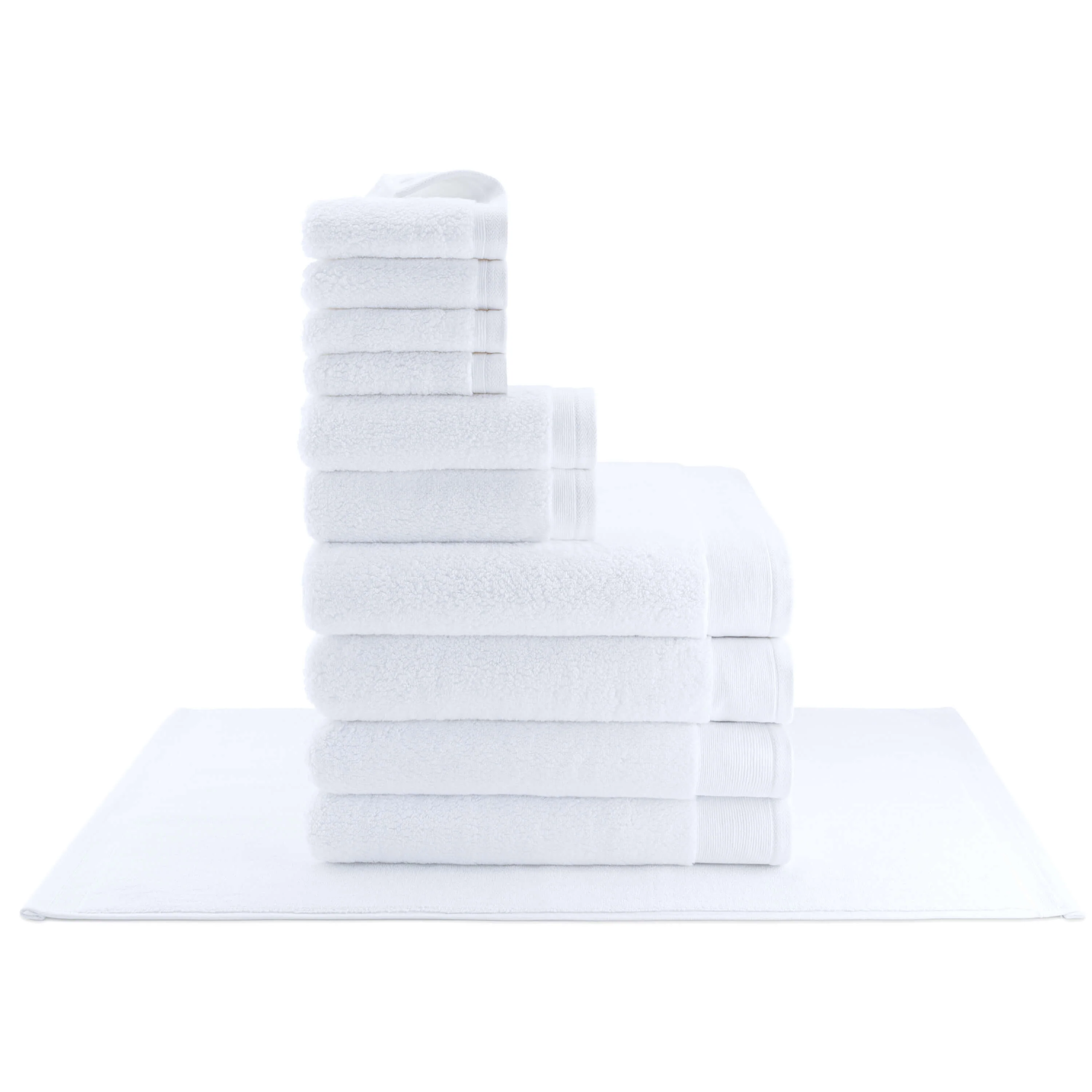 Egyptian Cotton Luxury Serenity Palace Plush Towel - White - 700GSM Zero Twist - Image 4