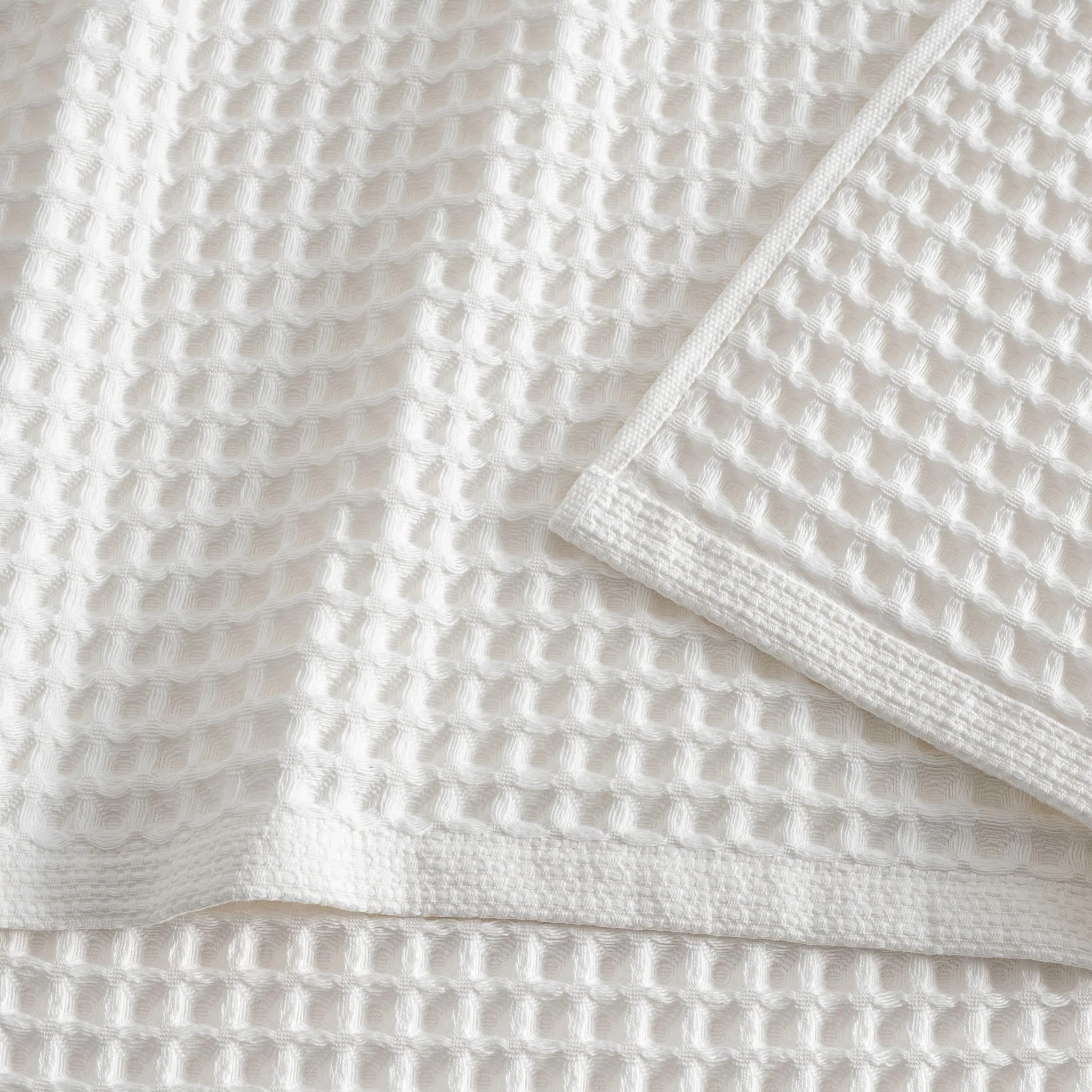 Stratton Waffle Towel Set 500 GSM - White - Image 4