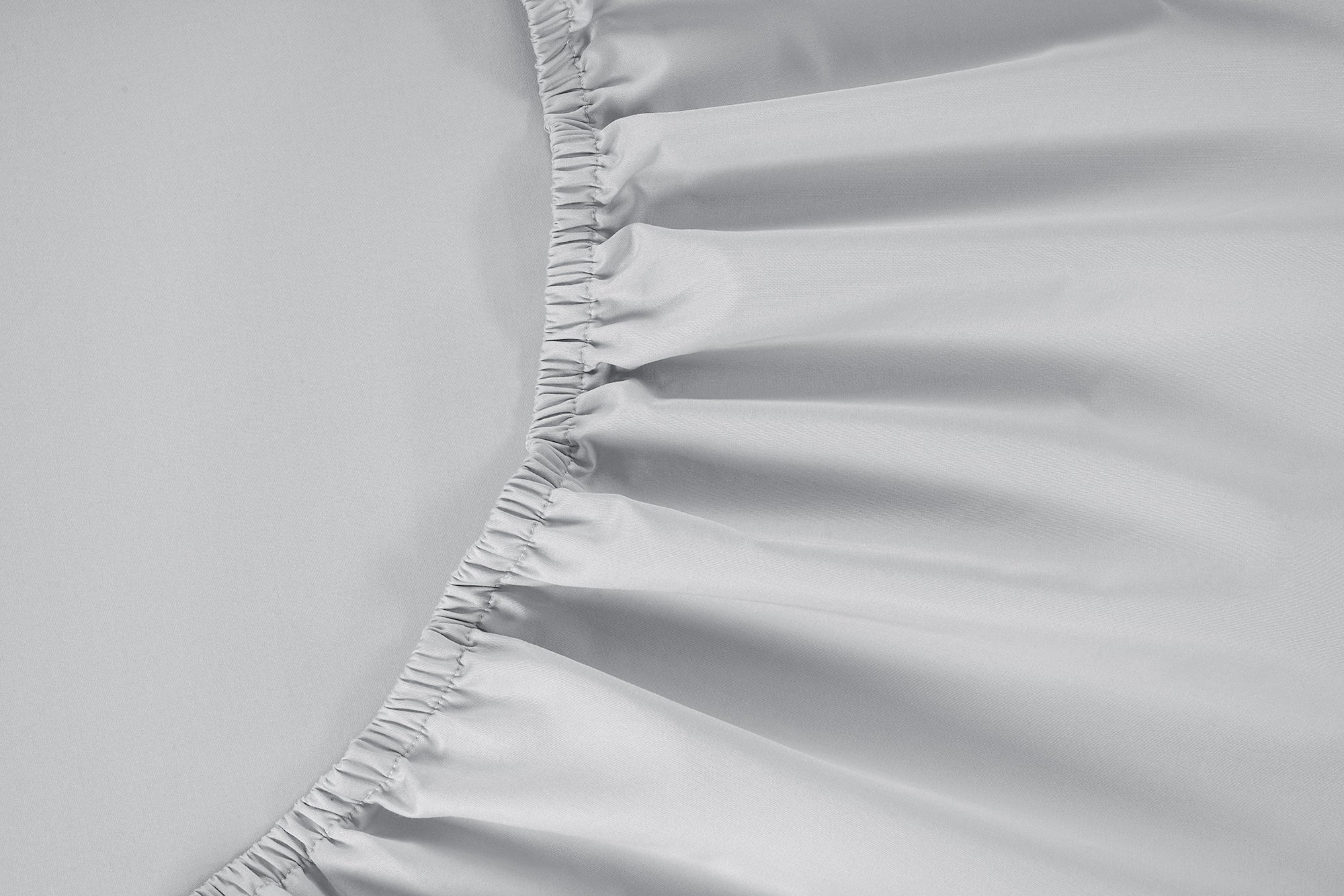 UPS Brookshire Percale Fitted Sheet - Silver Dove Grey
